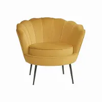 Ebuy24 Nice Sessel Velour curry gelb.