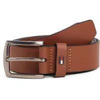Tommy Hilfiger Ledergürtel "DENTON 3.5 cm breit EXT" Einfachdornschließe, Metalllogo
