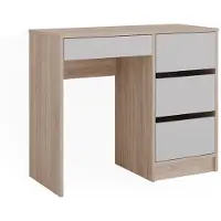 Vicco Schreibtisch Sherry Weiß/Sonoma 90 x 40 cm mit Schubladen, Model 43666