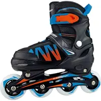 Alert Inline Skates Rollschuhe blau orange Größe 39-42 verstellbar
