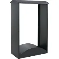 Mendler Brennholzlager MCW-P77, Kamin-/Feuerholzregal Holzlager Holzunterstand Outdoor Metall 160x98x50cm anthrazit