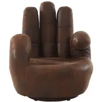 Vente-unique Fingersessel drehbar - Microfaser - Vintage Look - CATCHY