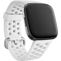 Fitbit Sport Silikonarmband für Versa / Versa 2 / Versa Lite - Größe L - Weiß