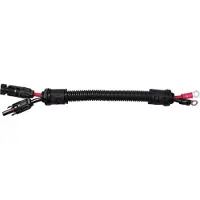 TRU COMPONENTS Solarstecker auf M6-Ringkabelschuh Kabellänge 250 mm TC-12195640 Schwarz, Rot Inhalt: 1 St.