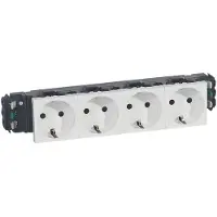 Legrand 4X2P+E Shuko Weiss 4M Lgr 77404 Mosaik