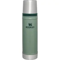 Stanley The Legendary Classic Bottle 20oz, Hammertone Green 10-11345-042 Thermosflasche mit Deckel und Becher, 590 ml
