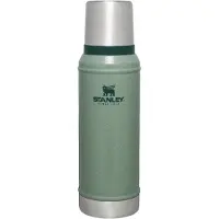 Stanley The Legendary Classic Bottle 1QT, Hammertone Green 10-11346-091 Thermosflasche mit Deckel und Becher, 940 ml