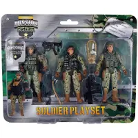 Nobrand Missionskontrolle 3 Soldaten mit Ausrüstung