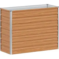 vidaXL Hochbeet Hellbraun 100 x 40 x 77 cm Verzinkter Stahl