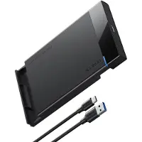 UGREEN 50743, HDD-Gehäuse, 2.5", SATA, Serial ATA II, Serial ATA III, USB Anschluss, Schwarz