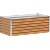 vidaXL Hochbeet Hellbraun 98 x 50 x 36 cm Verzinkter Stahl
