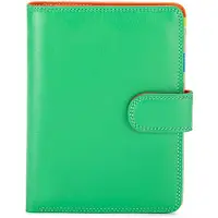 Mywalit Bunte Leder Geldbörse mit Druckknopfverschluss und beiliegendem Stift, 10x14x3cm