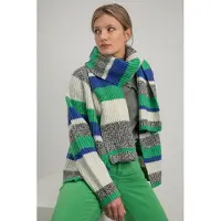 Josephine & Co Sabrina Scarf Parrot Green Stripe Größe: OS | Schals Outlet | Damen | Grün