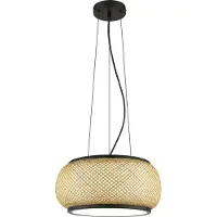 Globo Lighting Hängeleuchte BAMBORA DH 38x120 cm schwarz Hängelampe
