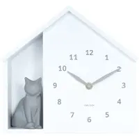 Karlsson - Wanduhr Siting Cat - Weiß - Ø24,9cm