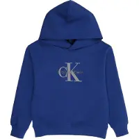 Calvin Klein Boys Light Monologo Hoodie Admiral Blue Größe: 8 | Sportbekleidung Outlet | Unisex | Blau