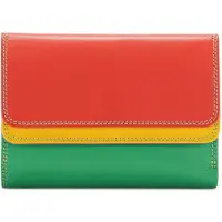 Mywalit Leder Geldbörse 13x10x3 cm mit Druckknöpfen, Reißverschlussfach und Stift
