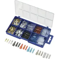 TRU COMPONENTS 739660 Klemmeforbindelsesstykker-sortiment 0.50 mm² 2.50 mm² Transparent, Sort, Rød, Blå 160 stk