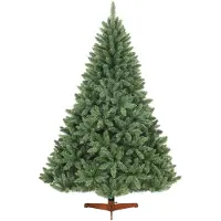 Salcar Künstlicher Weihnachtsbaum 180 cm Tannenbaum mit natürlichen Zweigfarben und Echtholzständer Christbaum Nordmanntanne, mit 730 Zweigen
