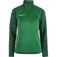 Craft Trainingsjacke Squad 2.0 Half Zip Damen Team Green, Ivy-M