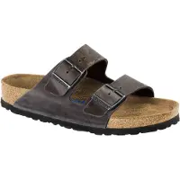 Birkenstock Arizona Vetleer Eisen Smal Voetbed - Slipper - 1013645