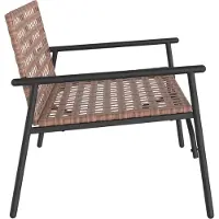 vidaXL Gartenstuhl Braun 110,5 x 79 x 75,5 cm Poly-Rattan