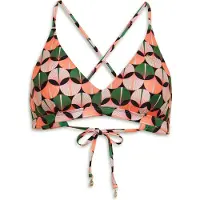 Superdry für Damen. W3010407A Triangel-Bikinioberteil mit mehrfarbig gekreuzten Trägern (XS), Strandbekleidung, Recyceltes Polyester, Nachha