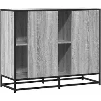 vidaXL Sideboard Grau Sonoma 92x35x76 cm Holzwerkstoff
