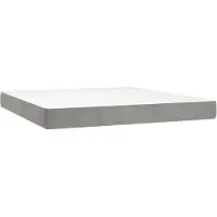 vidaXL Taschenfederkernmatratze Mittel Hellgrau 160x220x20 cm Samt