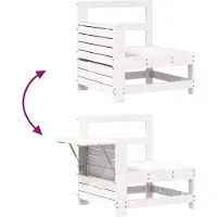 vidaXL Gartensofa mit Armlehne und Beistelltisch Massivholz Kiefer