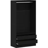 vidaXL Kleiderschrank Schwarz Eichen-Optik 100 x 50 x 200 cm