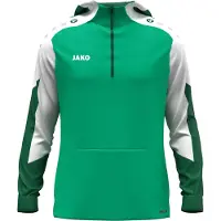 Jako Unisex Zip Hoodie Dynamic - 6770, Farbe:grün/weiß/dunkelgrün, Größe:M