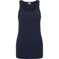 Vero Moda Longtop "VMMAXI", Damen, Gr. XL, blau (marine), Jersey, Obermaterial: 93% Baumwolle, 7% Elasthan, unifarben, Basic, sehr figurbetont Po-bedeckend, Rundhals, Tops Longtop, Topseller