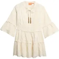 Superdry Ibiza Tiered Langärmliges Kurzes Kleid