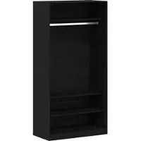 vidaXL Kleiderschrank Schwarz Eichen-Optik 100 x 50 x 200 cm