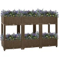vidaXL Hochbeet 120x40x71 cm Polypropylen