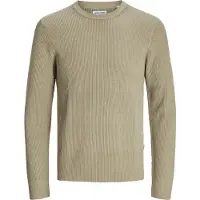 Jack & Jones Rundhalspullover "JJEPERFECT – Pullover mit pflegeleichter Qualität, Structure Fit" unifarben, modisch, regular fit, Strick, Rundhals
