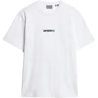 Superdry für Herren. M1012028A T-Shirt Mikrologo-Druck weiß (XXL), Lässig, Baumwolle, Kurzarm