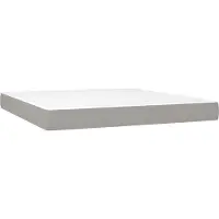 vidaXL Taschenfederkernmatratze Mittel Hellgrau 193x203x20 cm Stoff