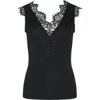 Pieces Ilu Braces Kurzarm-t-shirt Mit V-ausschnitt