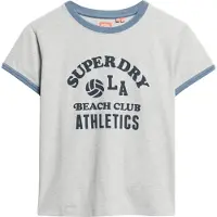 Superdry Beach Graphic Fitted Ringer Kurzarm-t-shirt