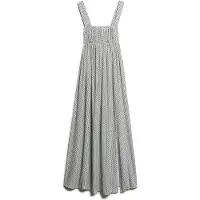 Superdry für Damen. W8011623A Kleid mit geknoteten Trägern auf dem Rücken weiß (L), Lässig, Viskose, Ärmellos / Hosenträger