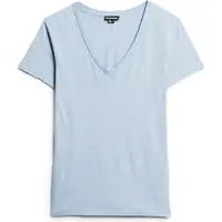 Superdry Studios Slub Embroidered Kurzarm-t-shirt Mit V-ausschnitt