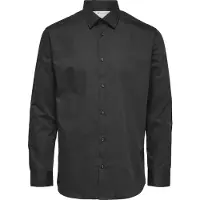 Selected Marke: Geschlecht: Männer Typ: Hemden Farbe: Schwarz Muster: Einfarbig Ärmel: Langärmelig Kragen: Klassisch Verschluss: Knöpfe Saison: Frühling/Sommer