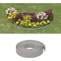 vidaXL Rasenkante Grau 10 m 10 cm Polyethylen