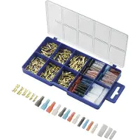 TRU COMPONENTS 739647 Klemmeforbindelsesstykker-sortiment 0.104 mm² 2.50 mm² Transparent, Sort, Rød, Blå 260 stk