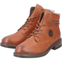 Rieker Damen Schnürstiefeletten Braun Synthetik Größe: 41