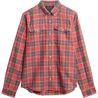 Superdry Merchant Linen Check Langarmhemd