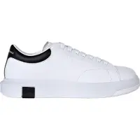 Armani Exchange für Herren. XUX123XV534K488 Action Leder Turnschuhe weiß (44), Wohnung, Schnürsenkel, Lässig