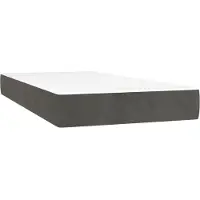 vidaXL Taschenfederkernmatratze Mittel Dunkelgrau 80x220x20 cm Samt